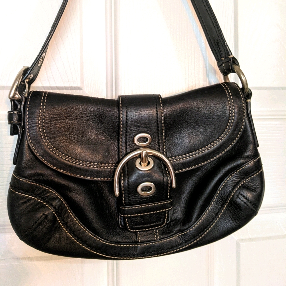 COACH leather flap handbag